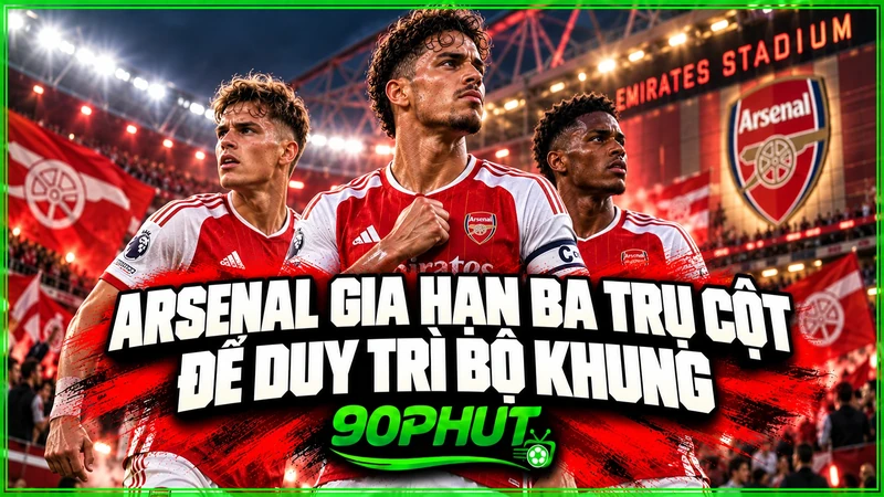 Arsenal gia hạn ba trụ cột để duy trì bộ khung