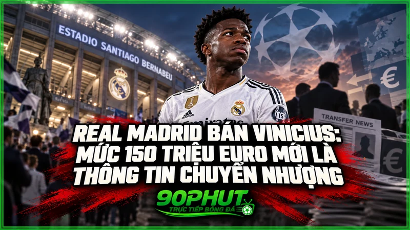 Real Madrid bán Vinicius: Mức 150 triệu euro mới là thông tin chuyển nhượng