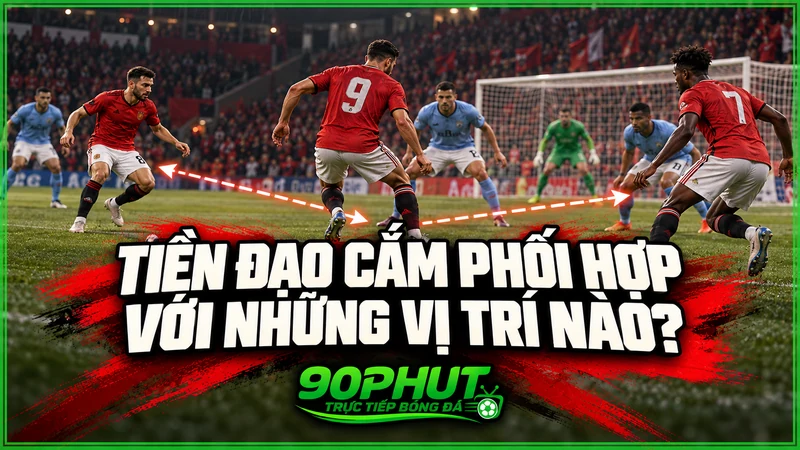 Tiền đạo cắm phối hợp với những vị trí nào Tiền đạo cắm phối hợp với những vị trí nào