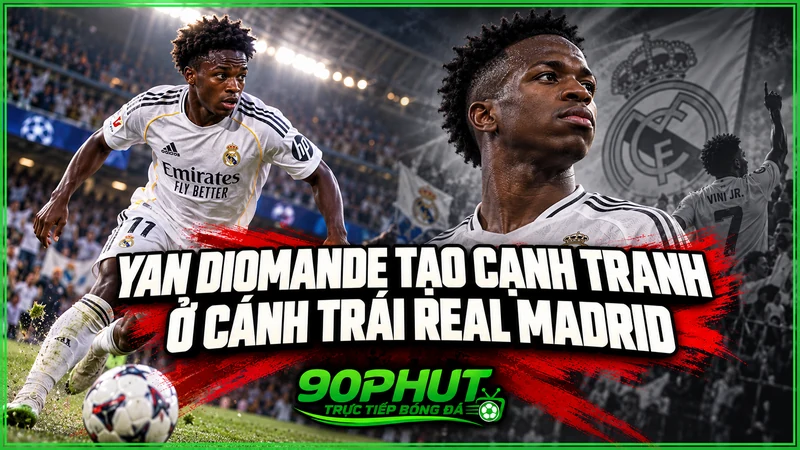 Yan Diomande tạo cạnh tranh ở cánh trái Real Madrid